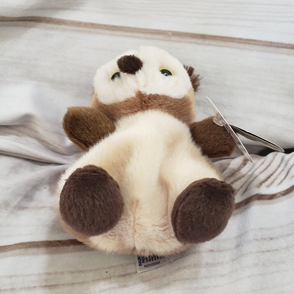 Aurora Palm Pals Barnie Brown Owl Beanbag Plush Toy With Tags 5 Inch 2022 - Picture 4 of 10